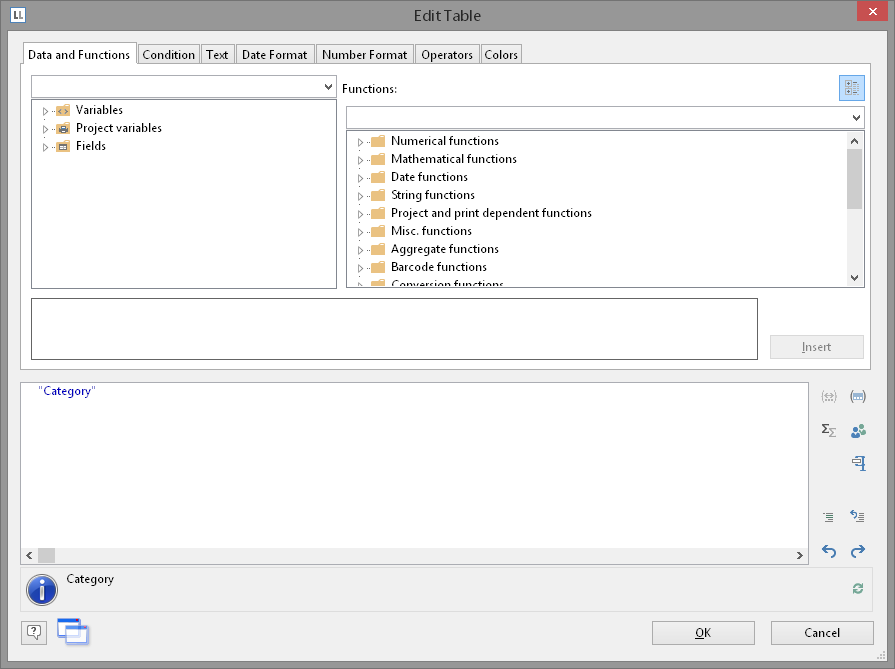 Formatting Table Fields